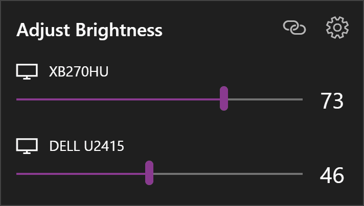 Twinkle Tray: Windows 10 Brightness Slider screenshot